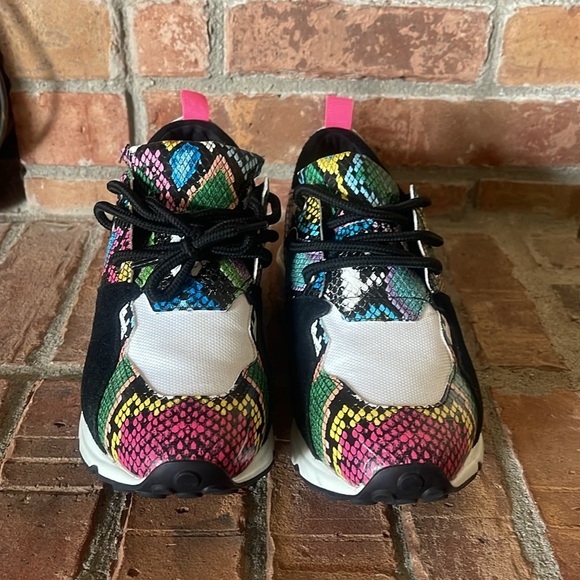 Steve Madden Cliff Multi Color Rainbow Snake Multi Pattern Sneakers - Picture 4 of 7